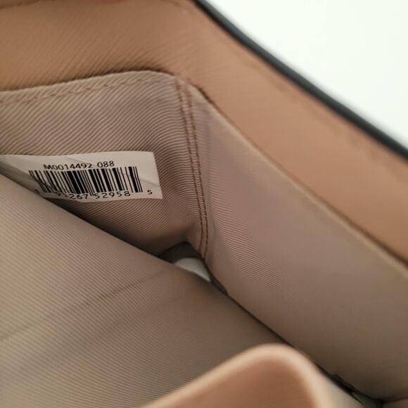 MARC JACOBS The Snapshot Small Trifold Wallet Card Bill Mini Compact Gray Pink - Picture 6 of 12